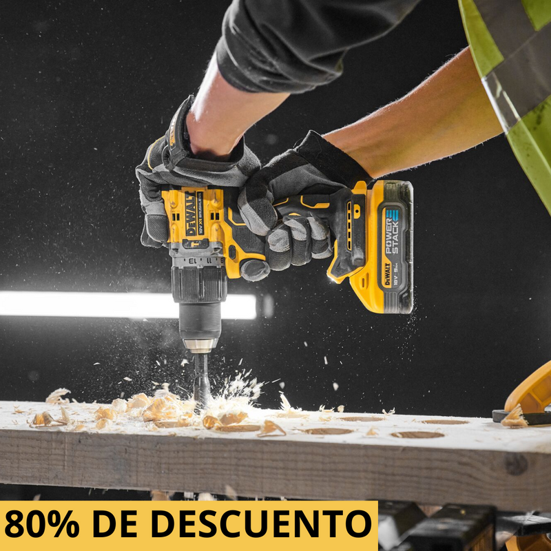 KIT DEWALT: TALADRO DE PERCUSION DE ALTO IMPACTO + CAJA DE HERRAMIENTAS CON 108 PIEZAS + 20 BROCAS DE TITANIO - CIERRE DE LA TIENDA - CONTRA ENTREGA ENVÍO GRATIS