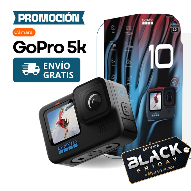 Cámara GoPro 5K + Funda Ultrarresistente de Regalo | QUEDAN 6 UNIDADES - CIERRE DE LA TIENDA - CONTRA ENTREGA ENVÍO GRATIS